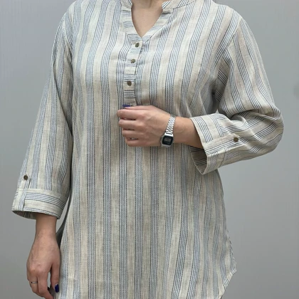 تونیک لینن جلو بسته