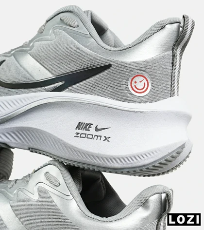 کفش کتانی مردانه و زنانه طوسی سفید NIKE zoom x smiley