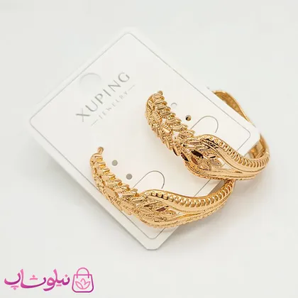 گوشواره حلقه‌ای پهن و بزرگ زنانه ژوپینگ