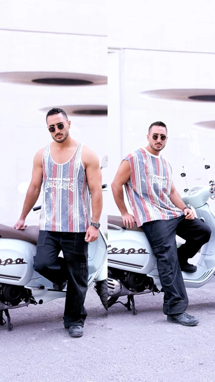 رکابی ورزشی وست Dsquared2 آبرنگی