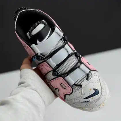 کفش نایک ایر مور آپتمپو کرم صورتی Nike Air More Uptempo Cream Pink