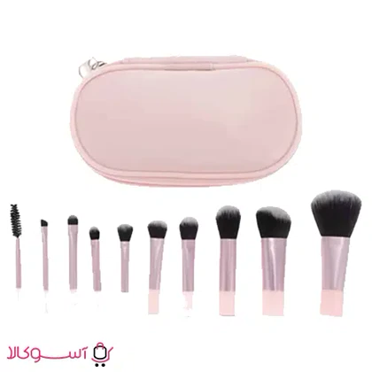 ست براش کیفی زیپ‌دار ده تیکه