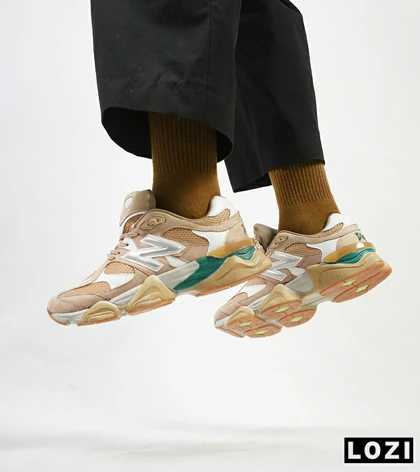 کفش کتانی مردانه کرم قهوه ای سبز NEW BALANCE 9060