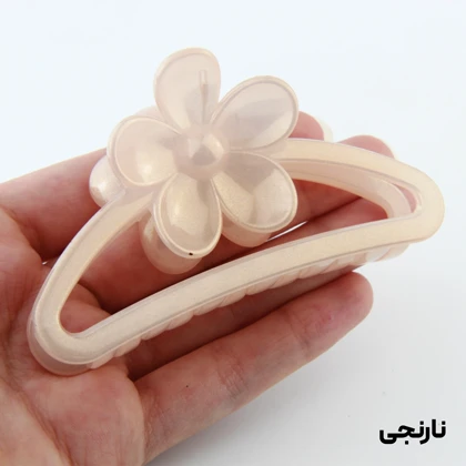 کلیپس دخترانه مدل بیضی گل‌دار سایه روشن