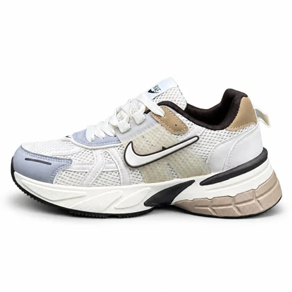 کتانی خارجی ست زن و مرد مدل نایکی خاکی Nike V2k