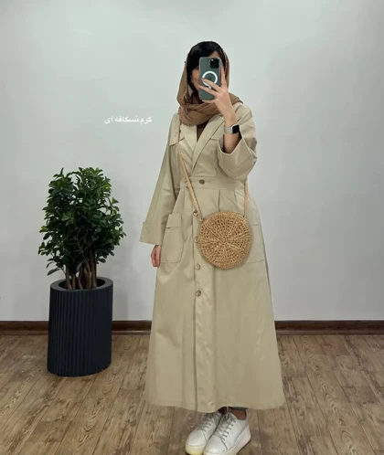 مانتو بلند لینن لیرا(ایراد دار)