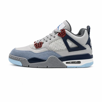 کفش و کتانی مردانه ساق‌دار مدل جردن NIKE AIR JORDAN 4 رنگ طوسی کد 2190