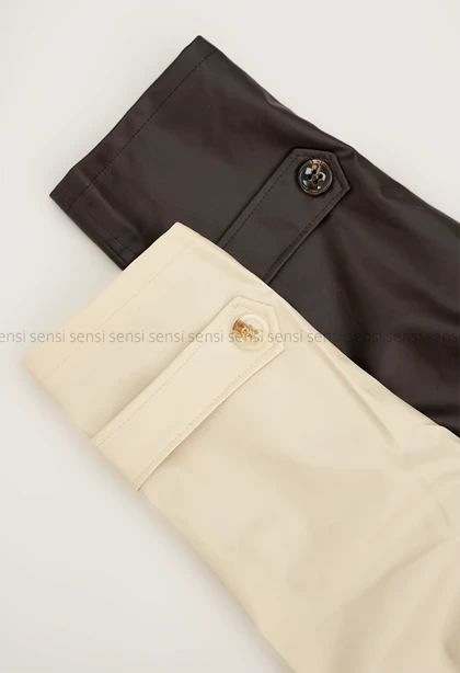 ترنچ کت چرم آستر دار4دکمه کد1004882