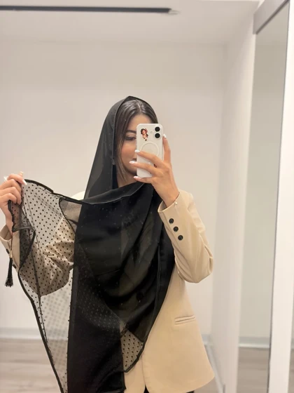 شال کرپ دانتل
