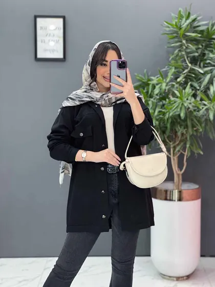 مانتو لینن دو جیب بالا