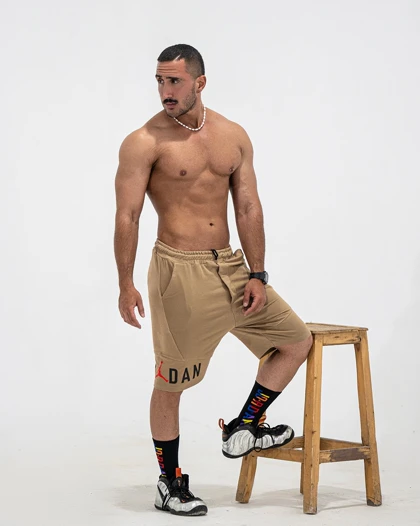 شلوارک بگ ورزشی JORDAN کرم