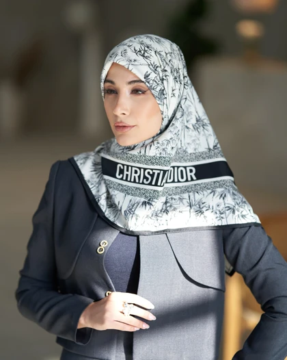 روسری ابریشم توییل دوردستدوز (قواره صد) 30177