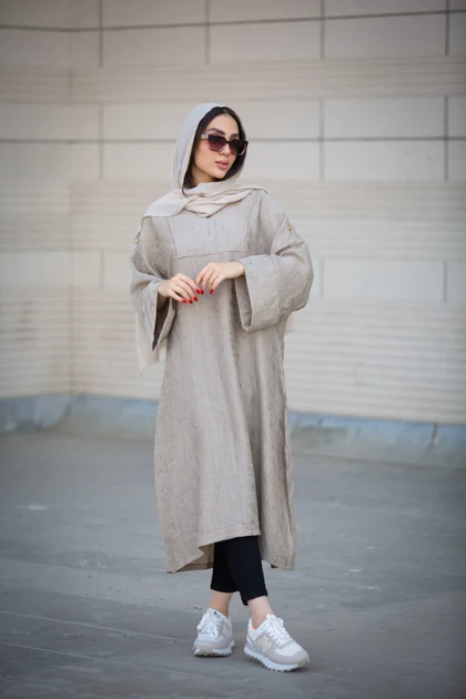 مانتو کفتان ژاکارد مغزی دوزی