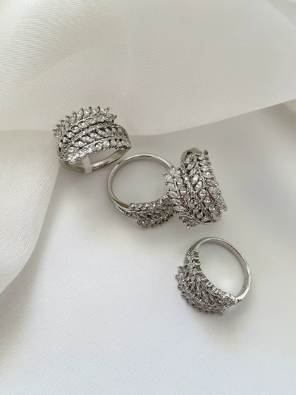 انگشتر گندم رنگ سیلور ژوپینگ