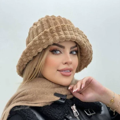 کلاه باکت مخمل کبریتی