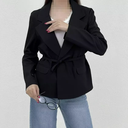 کت زنانه لینن پشت جیب