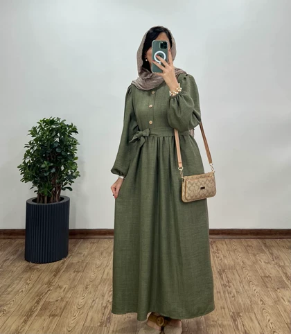 پیراهن مانتویی بلند سروین