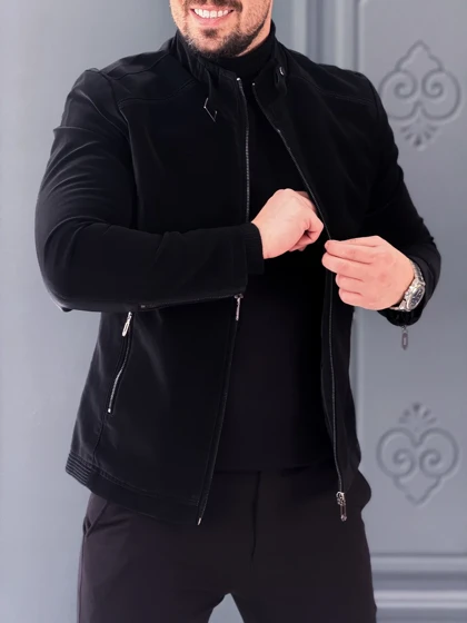 کت چرم 6022 مشکی