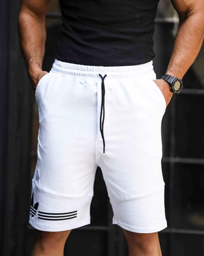 شلوارک بگ ورزشی ADIDAS سفید