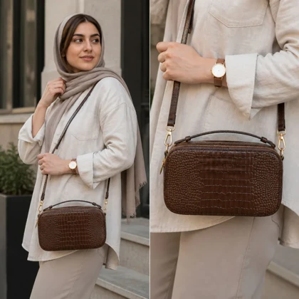 کیف دوشی زنانه مدل اطلس کد 099-PRM