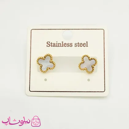 گوشواره میخی زنانه ونکلیف سفید