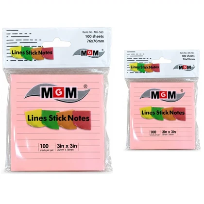 کاغذ یادداشت چسبی ام جی ام MGM مدل MG-563 بسته 100 برگ
