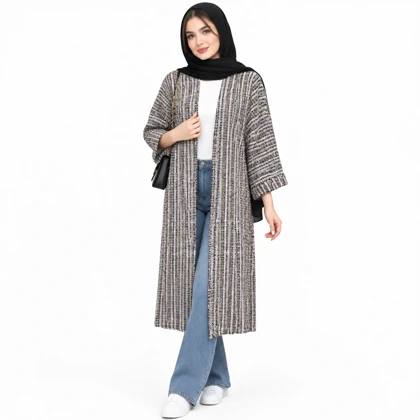 مانتو پاییزه زنانه لمه شانل ترک کد 133