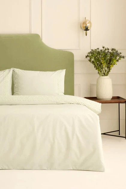 سرویس روتختی دو نفره Karaca Home مدل Lunelle پنبه‌ای - سبز مریم‌گلی