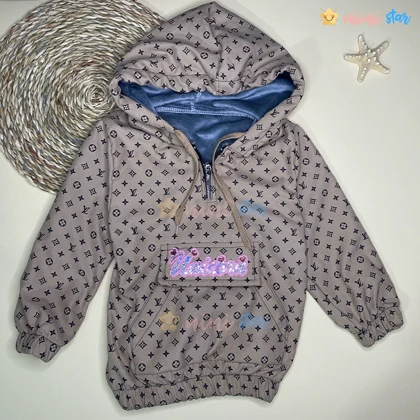 ست هودی شلوار دخترانه داخل خز Louis Vuitton