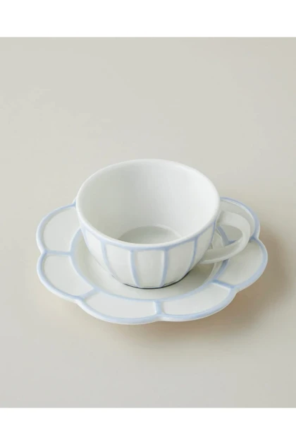 سرویس فنجان چای دو نفره English Home مدل Soft Cloud استون‌ور - آبی روشن