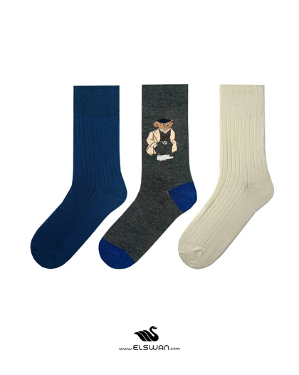 پک جوراب ساق‌دار مردانه 3 تایی کژوال بر Casual Bear