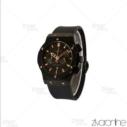 ساعت هابلوت مردانه کلاسیک فیوژن سه موتوره مشکی ایندکس رزگلد 104158
