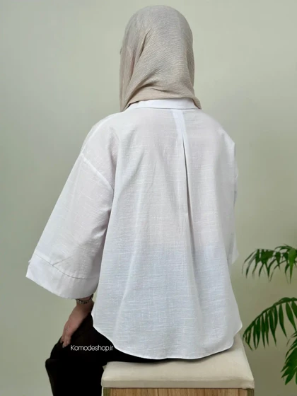 شومیز باکسی لینن زنانه نیکا