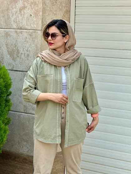 مانتو لینن پنبه ( دارای ایراد جزیی )