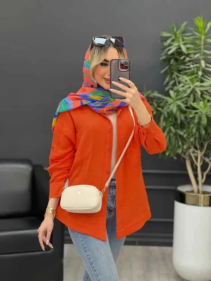 شومیز آستین پاگن پشت پیله