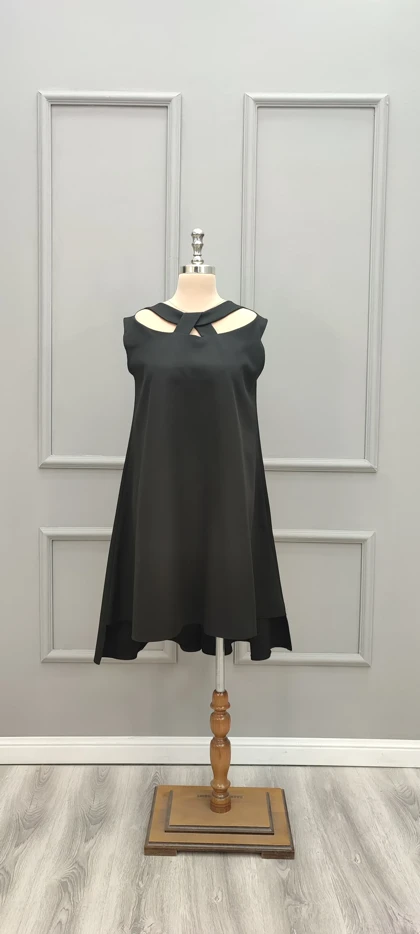 پیراهن کوتاه فری سایز پاپیونی 269