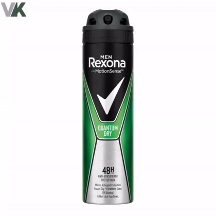 اسپری بدن اورجینال مردانه رکسونا 48 ساعته 200 میل مدل quantum dry شناسه 30100540