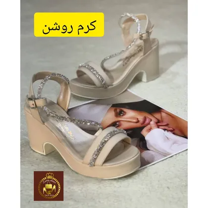 صندل مجلسی نگینی زنانه دور مچی رکابدار طبی