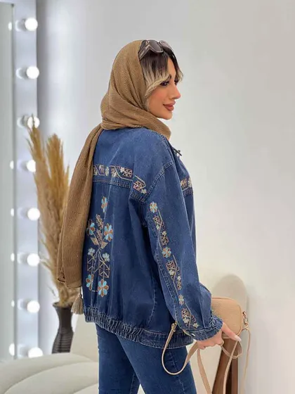 کت جین گلدوزی