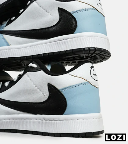 کفش کتانی مردانه مشکی سفید آبی نایک NIKE travis scott