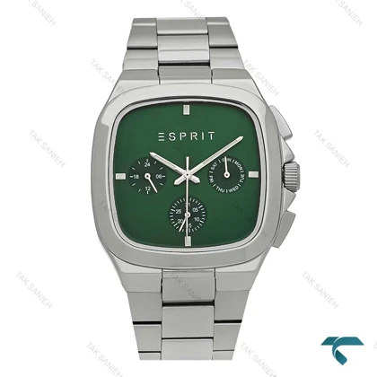 ساعت مچی اسپریت مردانه استیل سه موتور صفحه سبز Esprit-8205-G