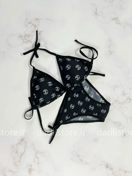 بیکینی کاپ متحرک طرح Pink مشکی