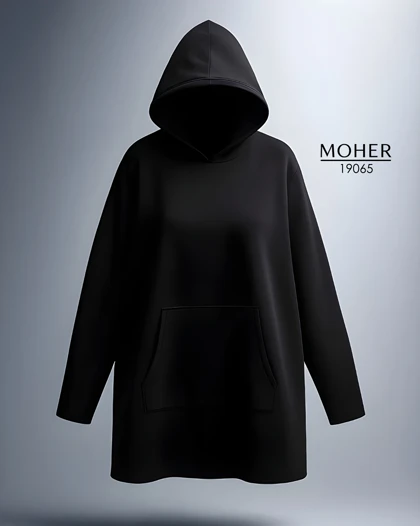 هودی زنانه سایز بزرگ مشکی