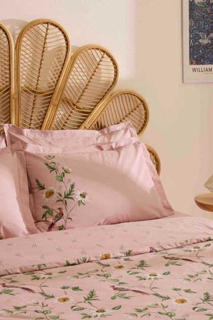 سرویس روتختی دو نفره Karaca Home مدل Calivra پنبه - صورتی پودری