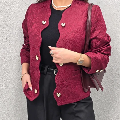 کت قلبی ژاکارد