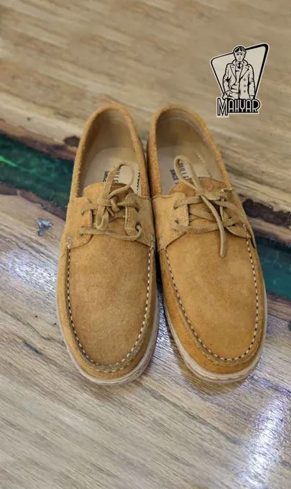 کالج چرم عسلی PULL AND BEAR