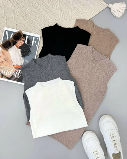 تاپ بافت گپ یقه ایستاده کد 4146