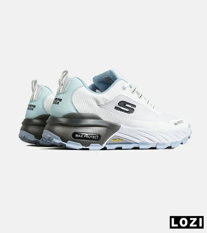 کفش کتانی طبی ورزشی سفید آبی SKECHERS max protect مدل 7777