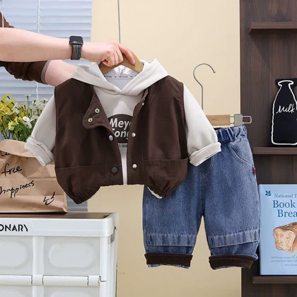 سه تیکه هودی شلوار وست بچگانه Meyo Tong