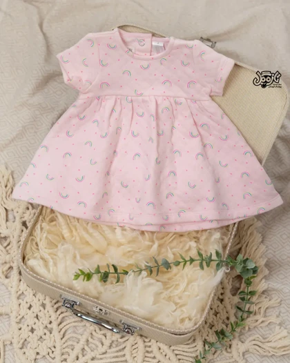 پیراهن آستین کوتاه رنگین کمان baby club